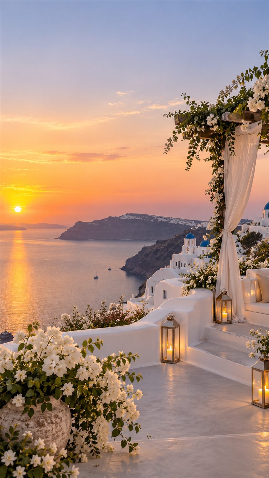 Santorini Beyazı Exclusive dijital düğün davetiyesi tasarımı